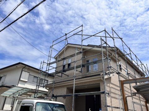 兵庫県　Y様邸　壁・屋根工事用の足場工事